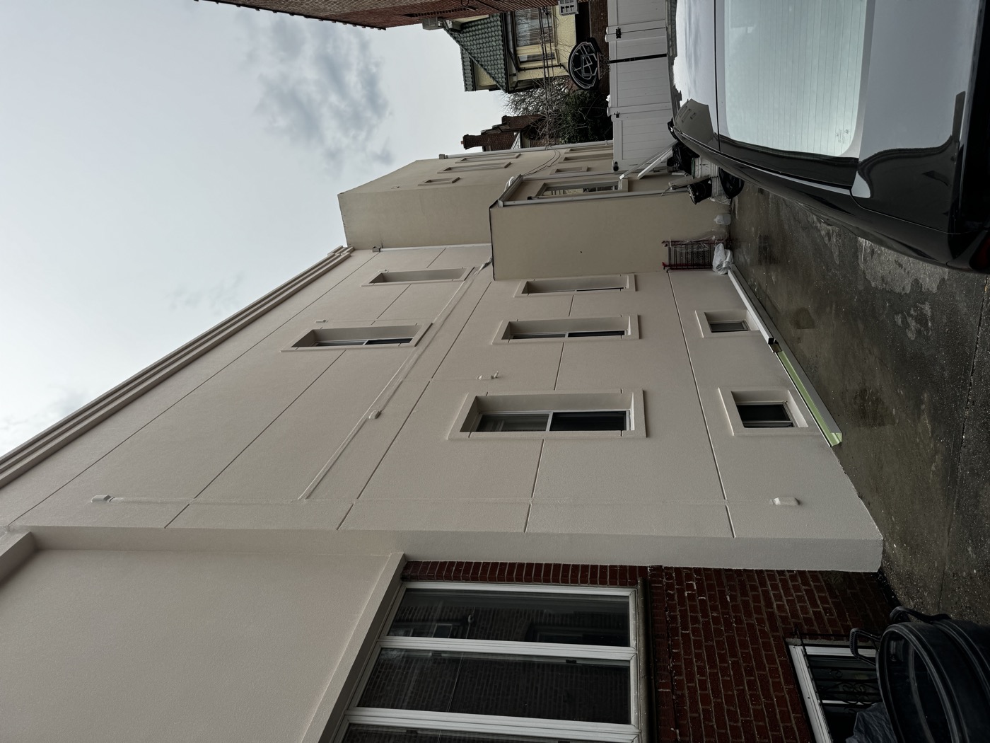 Stucco close-up before