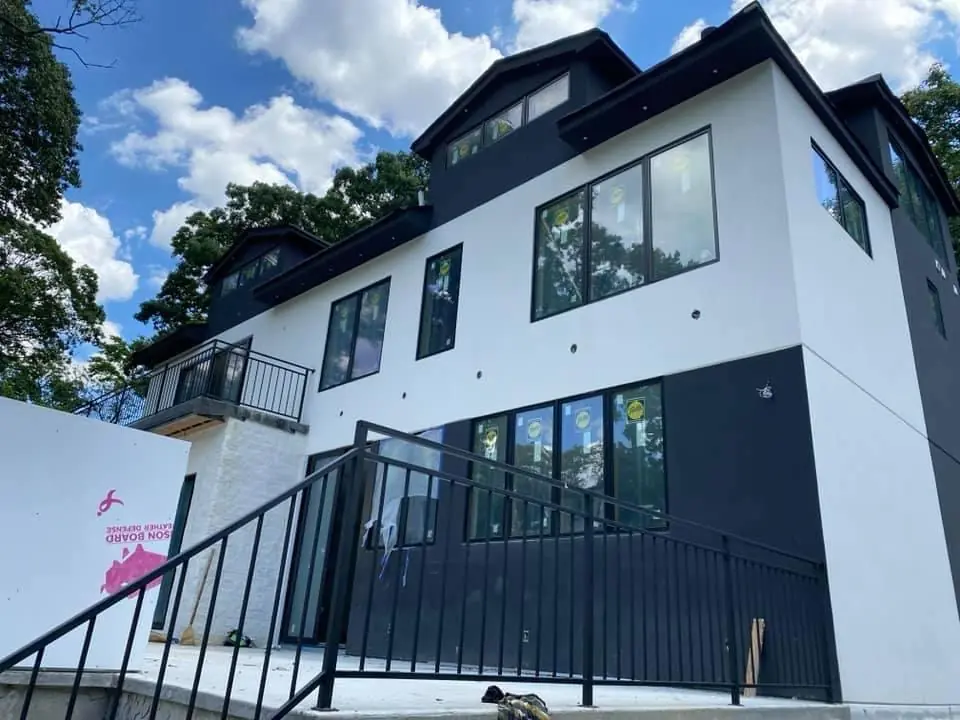 Smooth acrylic stucco finish in Brooklyn